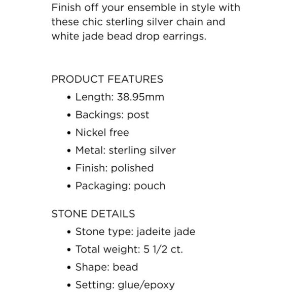 Dynasty ✦ Certified Jade Swirl Drops ✦ 925 Silver Marquise Earrings Green NWT - Picture 11 of 12